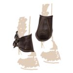 Protectores de cuero traseros con hebillas Castecus.