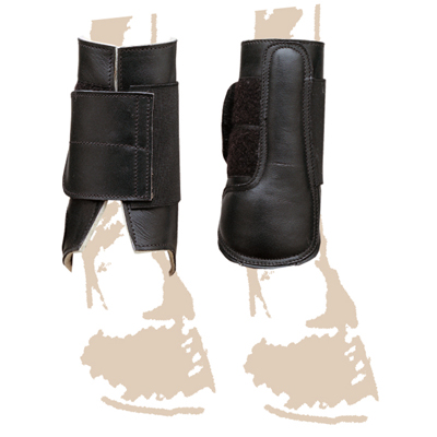 Protectores de cuero delanteros con velcro Castecus.