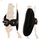 Protectores trot�n de cuero menudillo.
