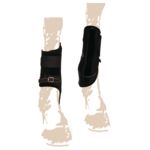 Protectores trot�n de cuero altos.