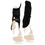 Protectores trot�n de cuero altos.