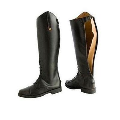 Bota sint�tica con cord�n y cremallera