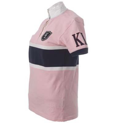 Camiseta Kingsland, se�ora rosa franja azul