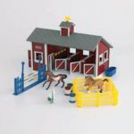 B59197 - Stablemates Red Stable set with two horses
