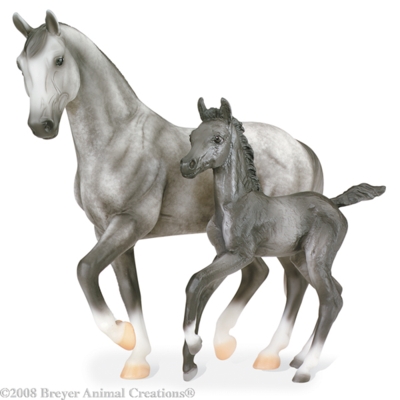 B62008 - Warmblood horse and foal - Grey