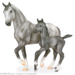 B62008 - Warmblood horse and foal - Grey