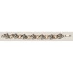 Pulsera en plata de cabeza caballo serretas