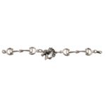 Pulsera en plata doble cabeza caballo