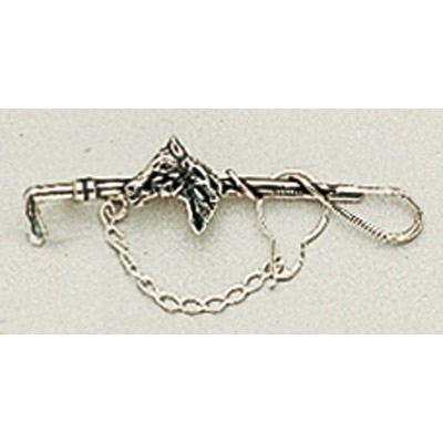 Sujeta corbatas en plata cabeza caballo