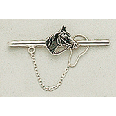 Sujeta corbatas en plata cabeza caballo