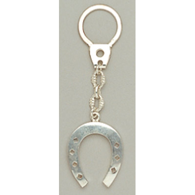 Llavero en plata herradura caballo