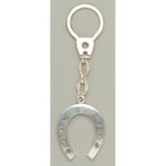 Llavero en plata herradura caballo