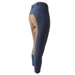 Pantalon de microfibra con cuero