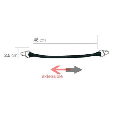 Ramal de goma extensible con mosquetn. Mediano