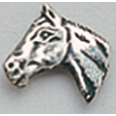 Pin en plata cabeza caballo