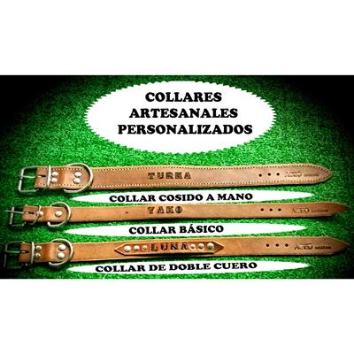 Collares artesanales personalidados doble cuero